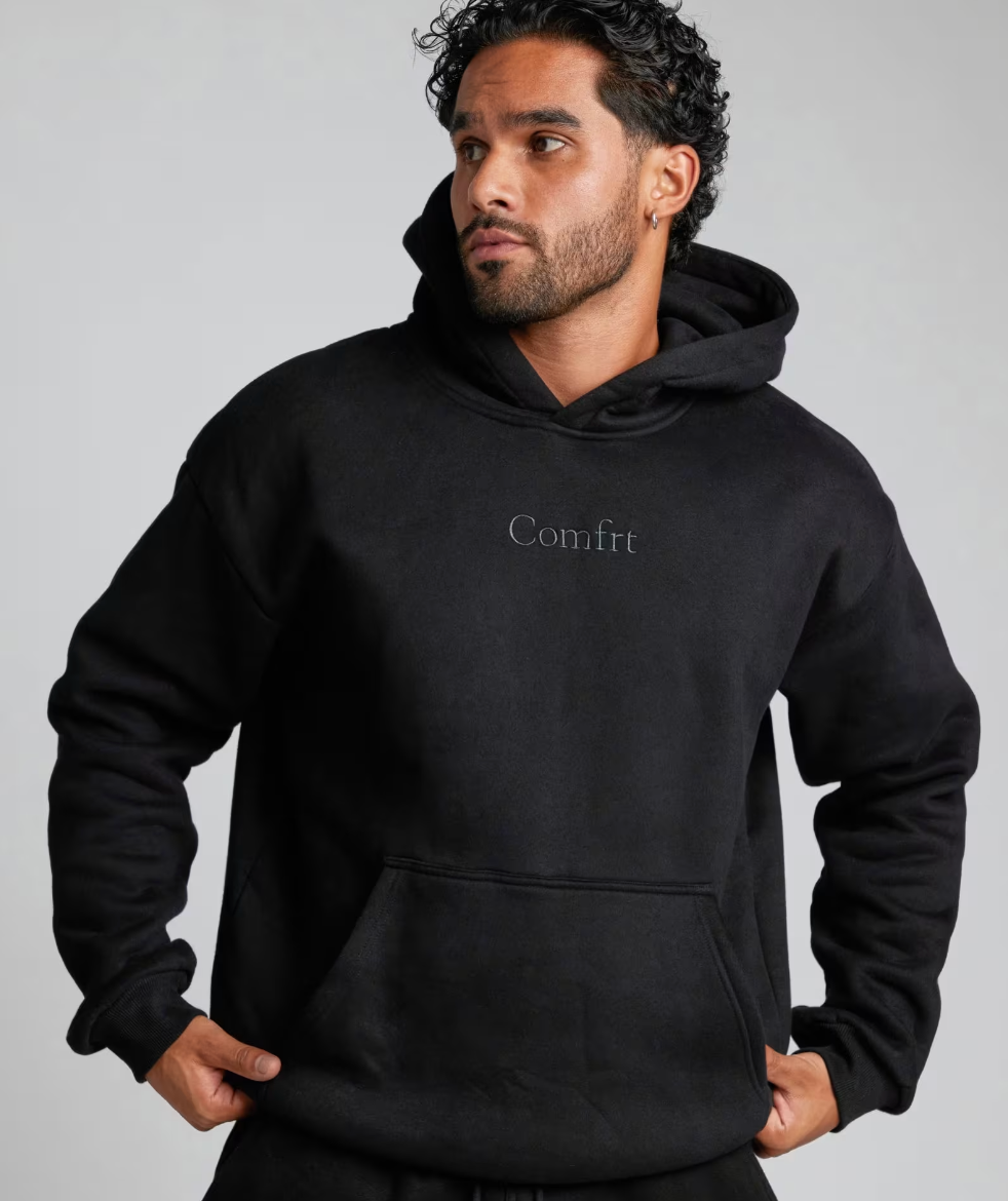 COMFRT SIGNATURE HOODIE BLACK