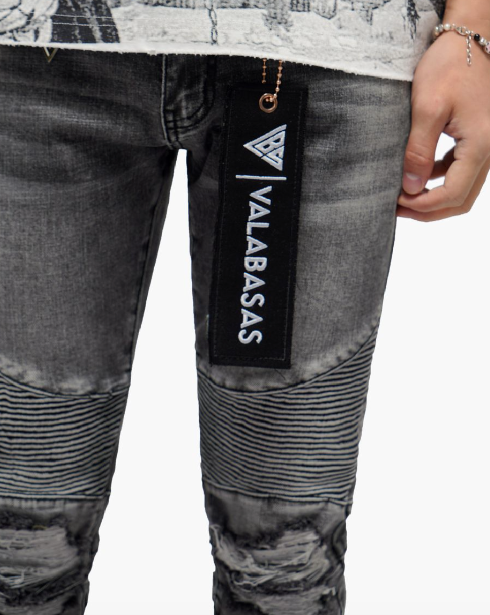 Valabasas Jeans Mr.Biker Grey Skinny Jeans VLBS-VJ2-1065