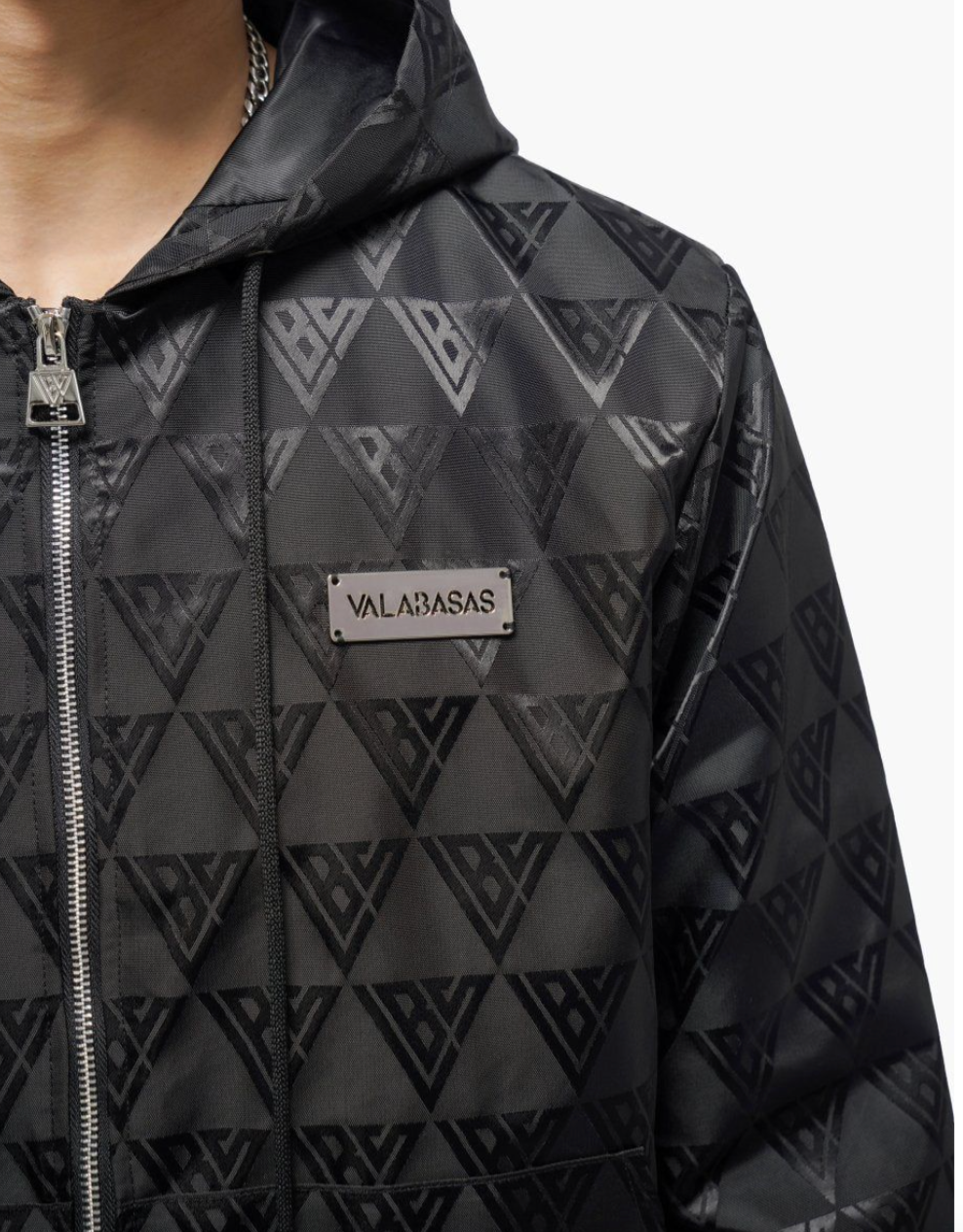 Valabasas Jacket Monogram 2.0 Black Windbreaker VLBS-VHD1-1016