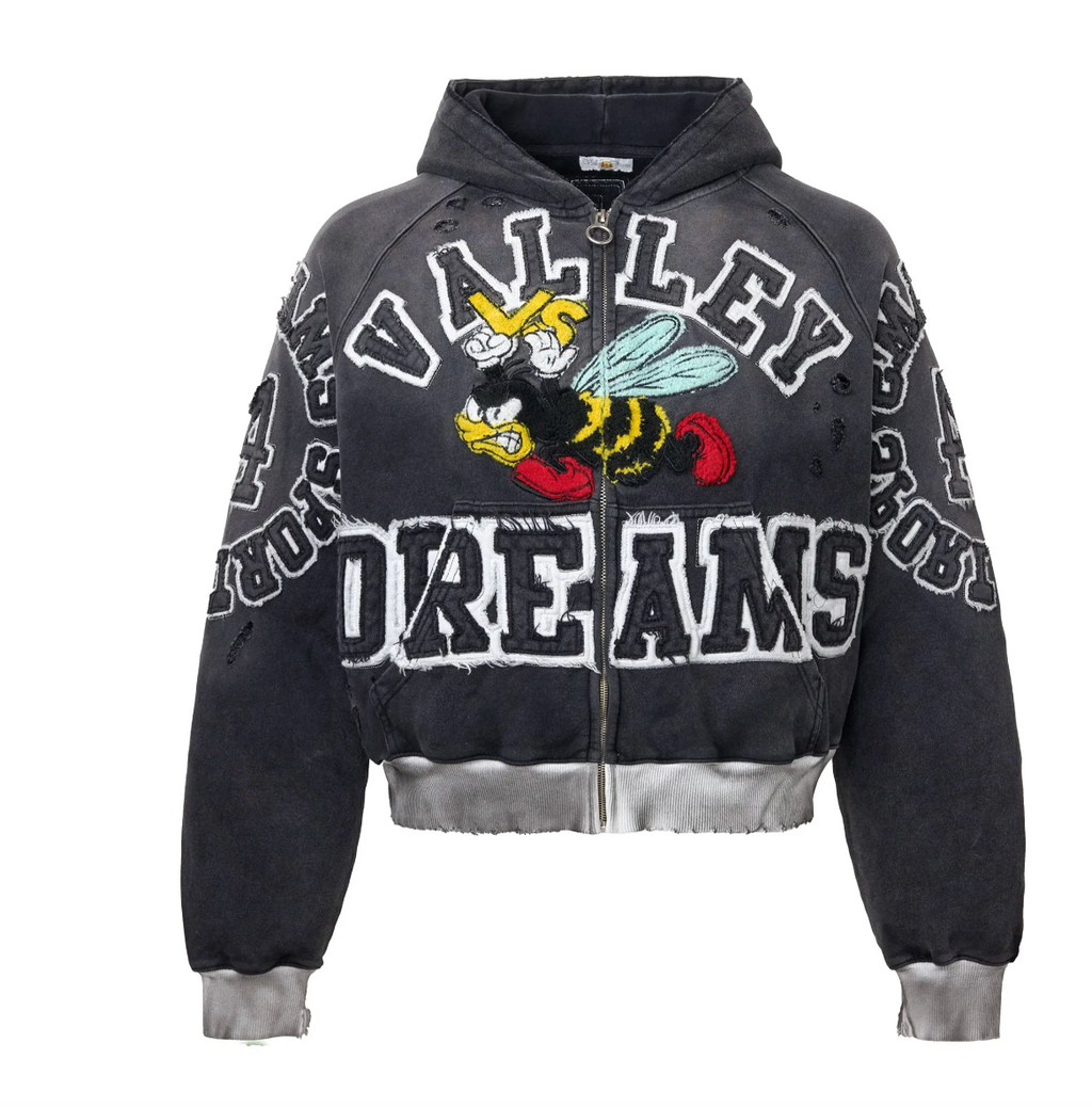 Vale Forever Anthem Zip Up Hoodie Black