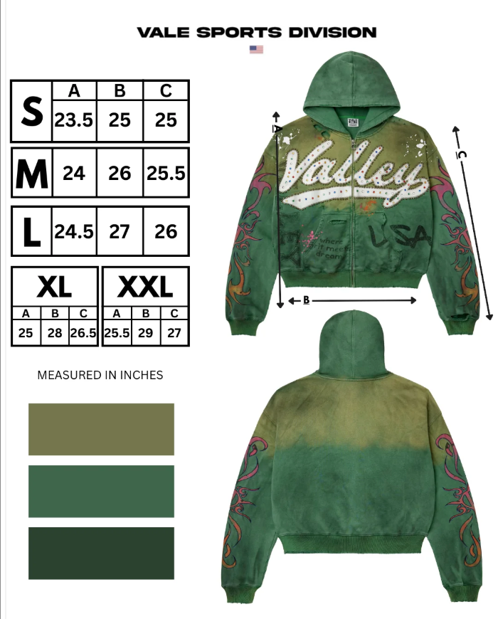VALE FOREVER INFERNO ZIP UP GREEN