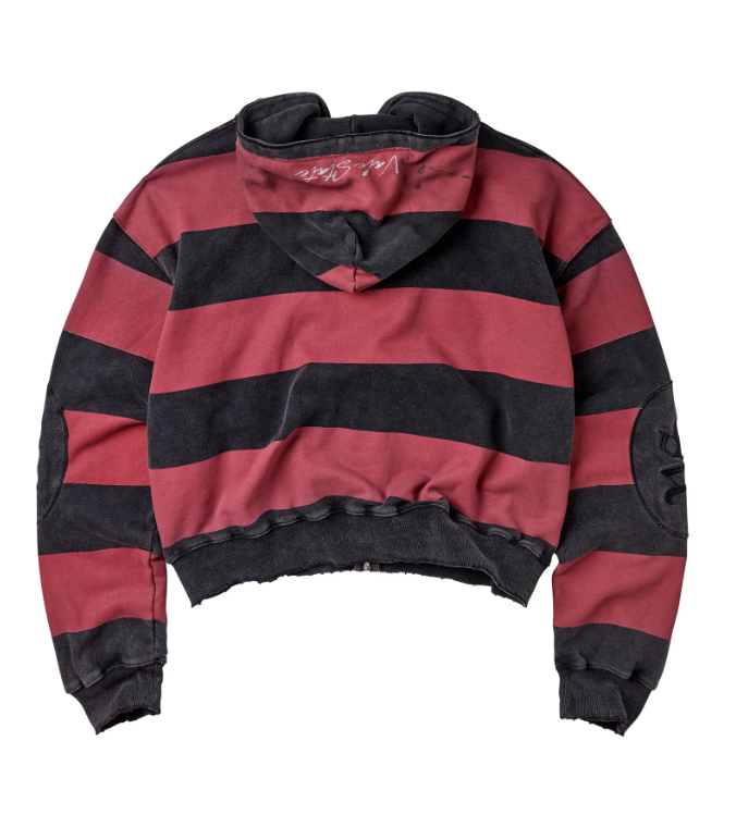 VALE FOREVER ATL ZIP UP HOODIE  BLACK BURGANDY