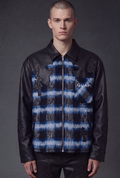 GUAPI SHIRT MIDNIGHT SKY CROSS PATCH FLANNEL ZIP UP
