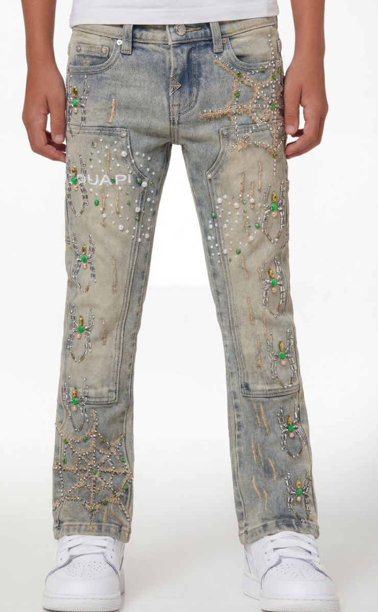 GUAPI KIDS JEAN BLUE EMERALD SPIDER