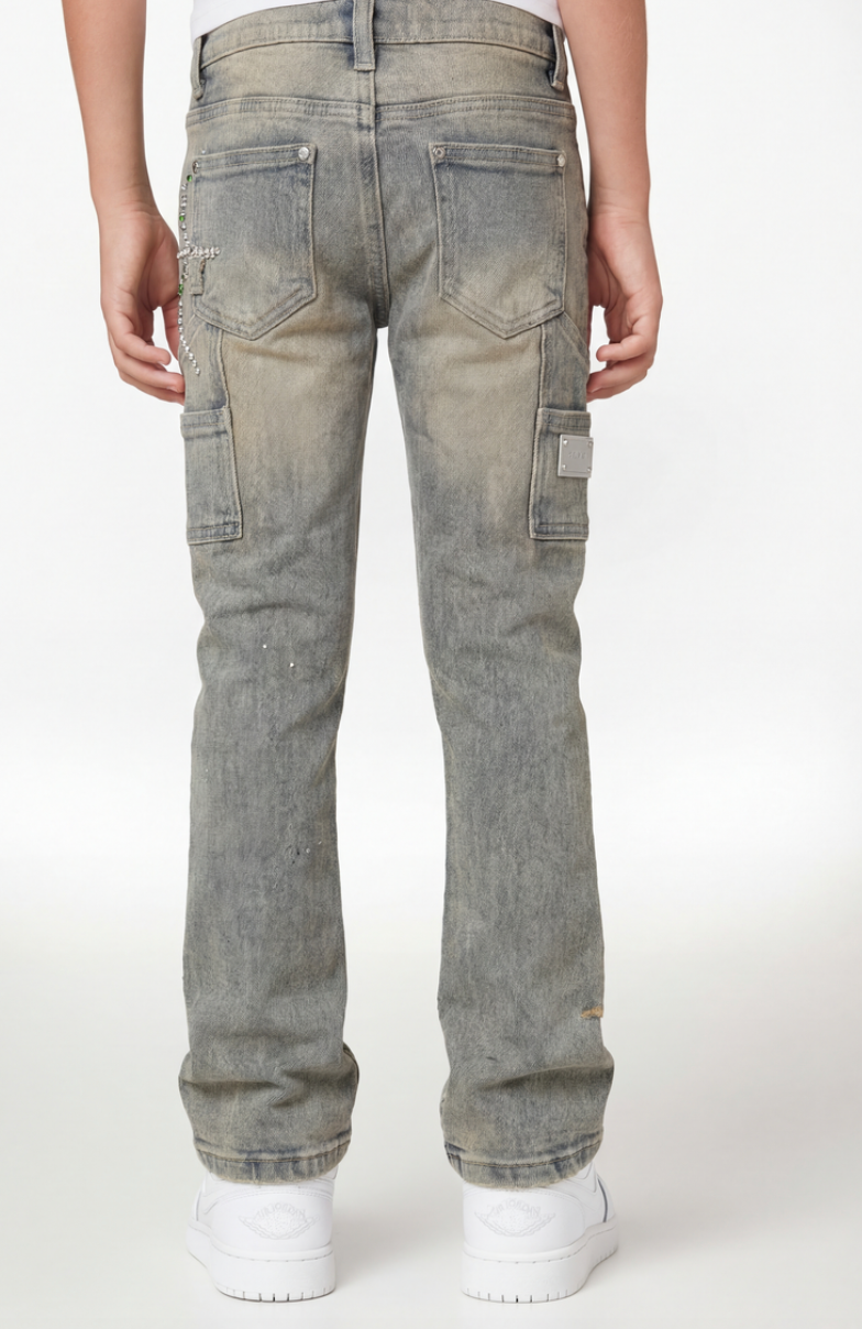 GUAPI KIDS JEAN BLUE EMERALD SPIDER