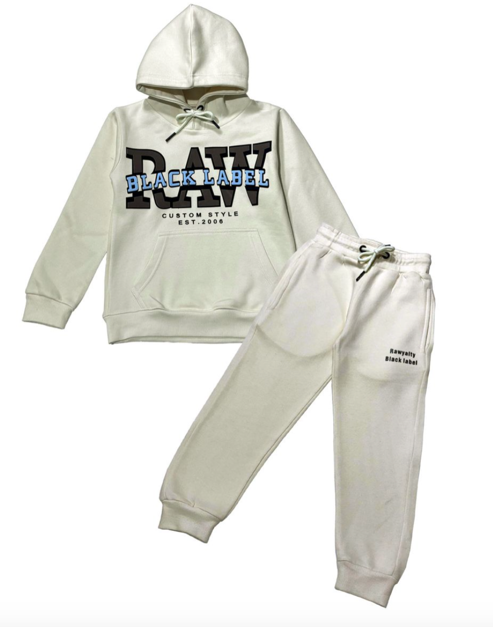 BLACK LABEL  KIDS CREAM JOGGER SET -  BLKJS-BL9