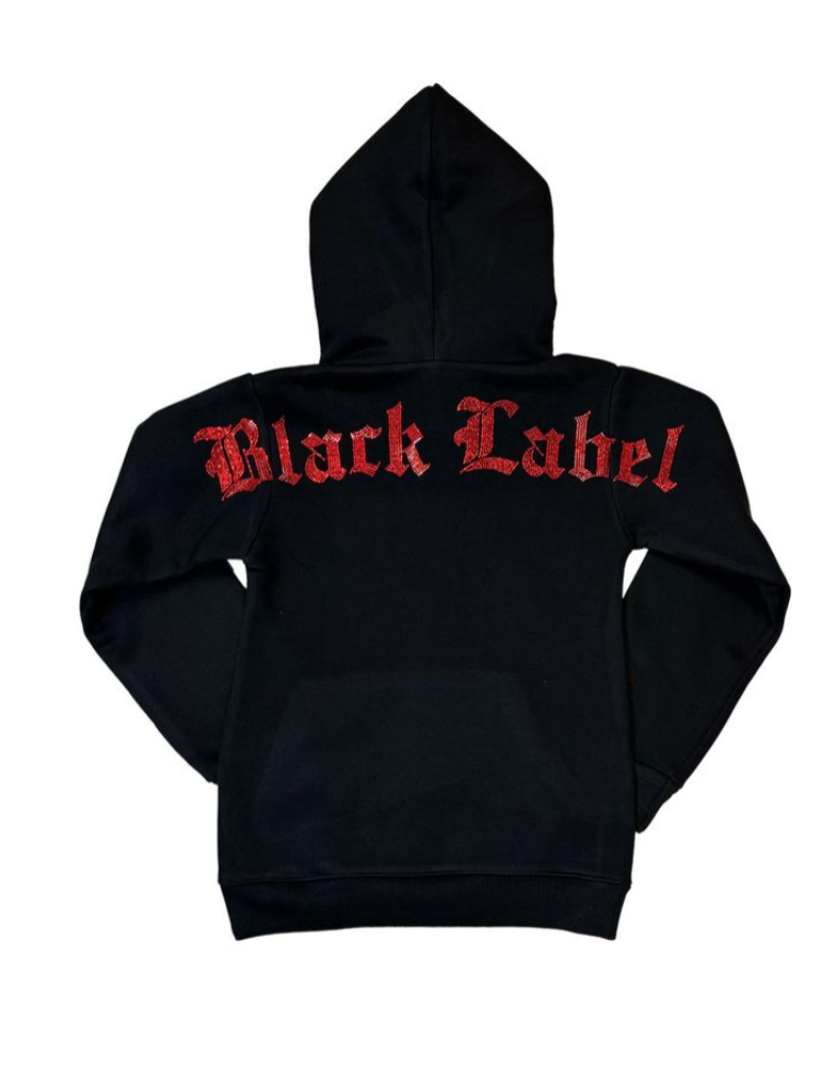 BLACK LABEL KIDS BLACK  RED JOGGER SET - RKJJS