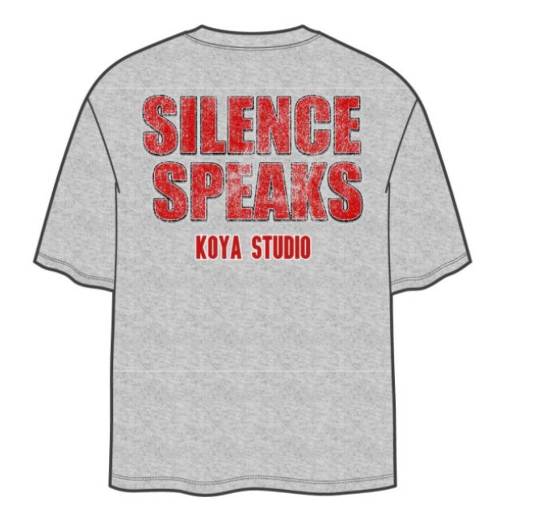 KOYA KIDS TEE SILENCE SPEAKS GREY KKRF61-HEA