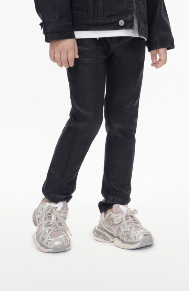Valabasas Kids Jr.Slim Black Waxed Jeans VJ1-1004 Waxed