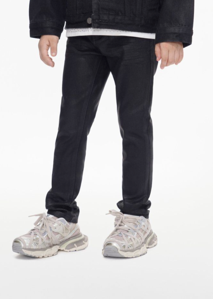 Valabasas Kids Jr.Slim Black Waxed Jeans VJ1-1004 Waxed