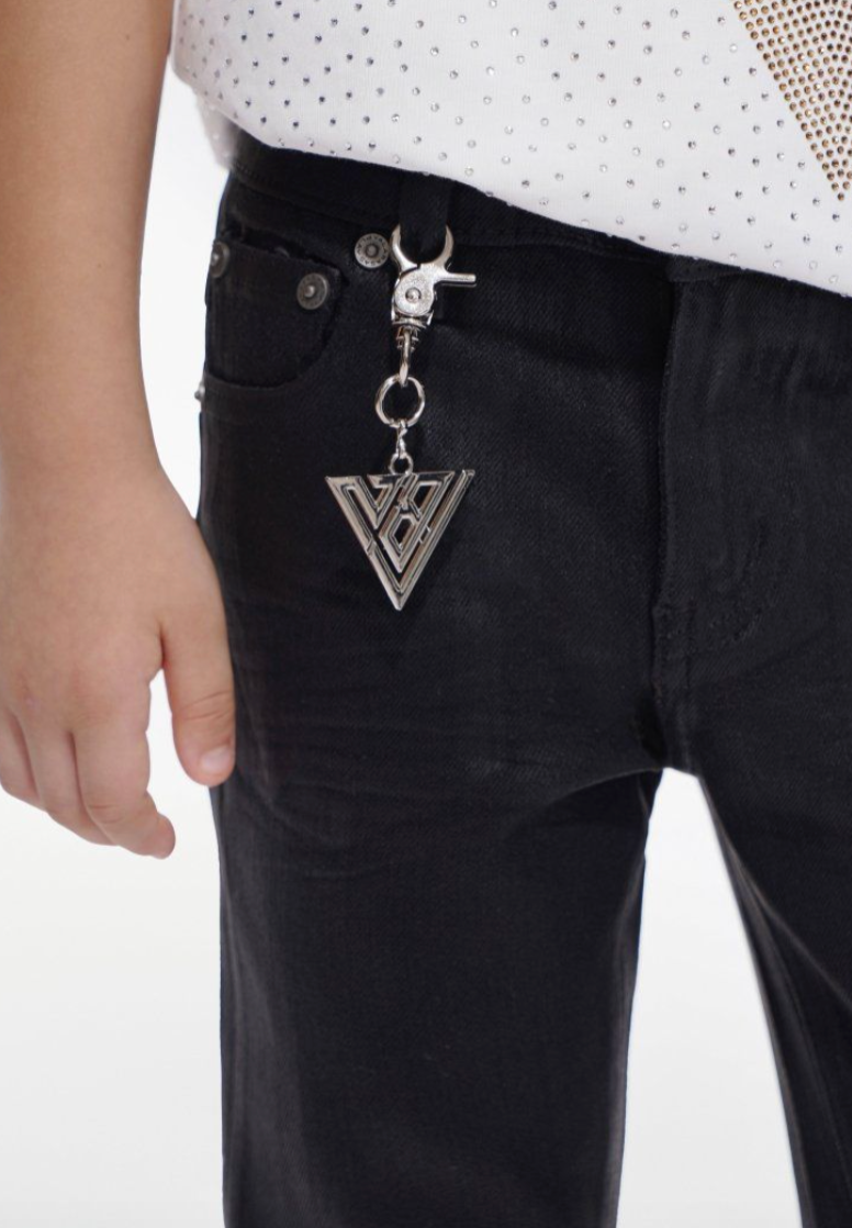 Valabasas Kids Jr.Slim Black Waxed Jeans VJ1-1004 Waxed