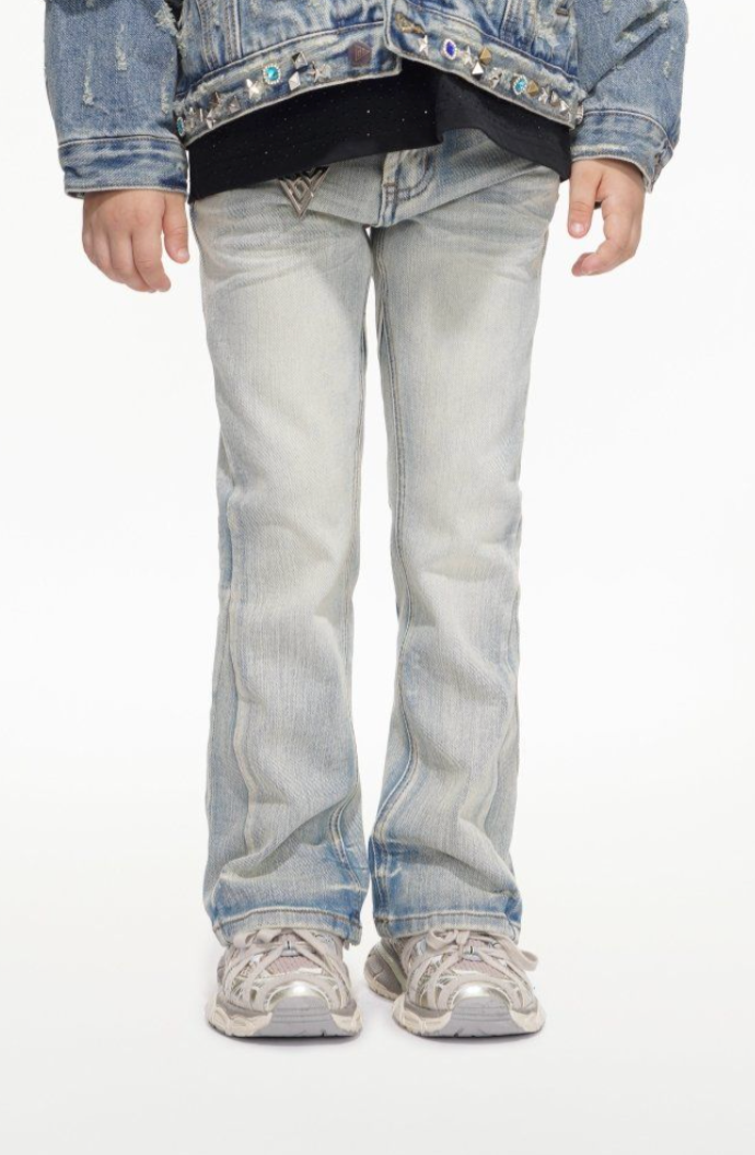 Valabasas Kids Jr.Stacked Light Wash Jeans VJ3-1005 Blue Wash