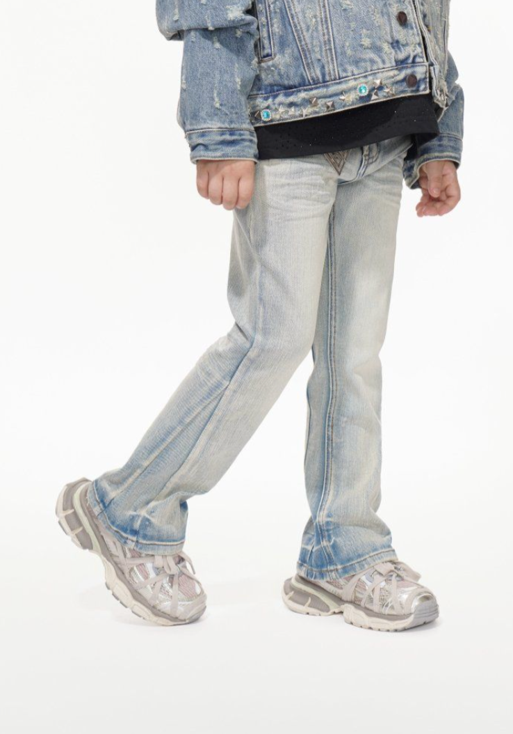Valabasas Kids Jr.Stacked Light Wash Jeans VJ3-1005 Blue Wash