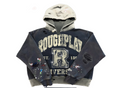 ROUGH PLAY HOODIE NAVY WHITE TWO TONE