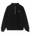 ALO BLACK ACCOLADE 1/4 ZIP PULLOVER