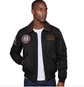 TGJ2704- BLACK - Top Gun® "No points for second place" Varsity Jacket