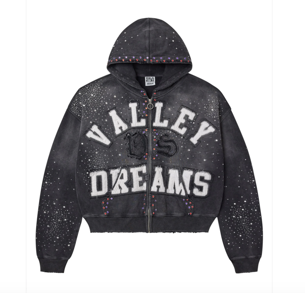 VALE FOREVER CLASSICO ZIP UP HOODIE BLACK