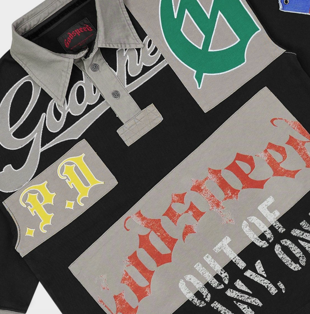 Godspeed Polo Black Heritage Patchwork