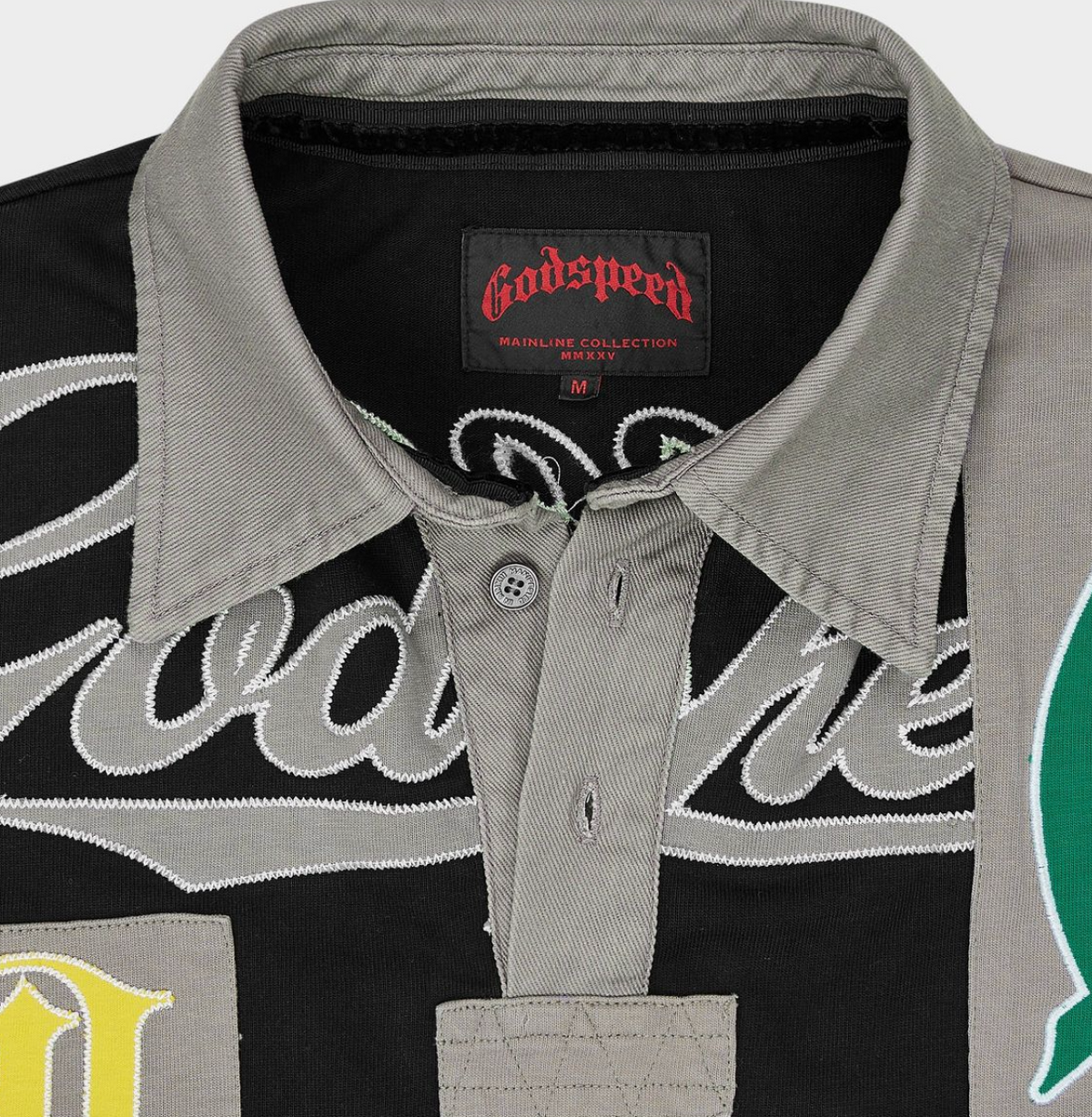 Godspeed Polo Black Heritage Patchwork