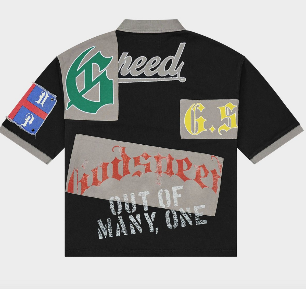 Godspeed Polo Black Heritage Patchwork