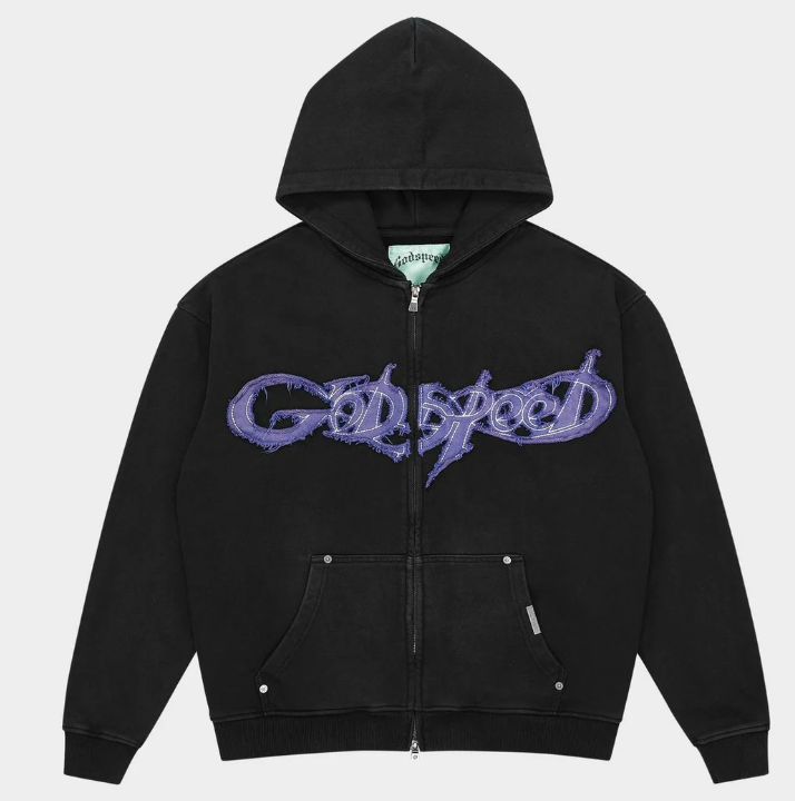 GODSPEED HOODIE RAW IMPORT BLACK BLUE