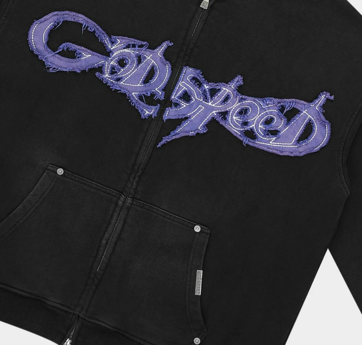 GODSPEED HOODIE RAW IMPORT BLACK BLUE