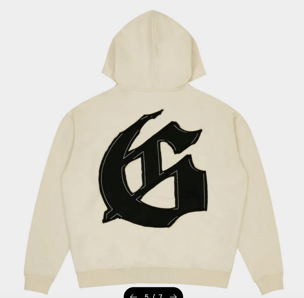 GODSPEED HOODIE RAW IMPORT BONE BLACK