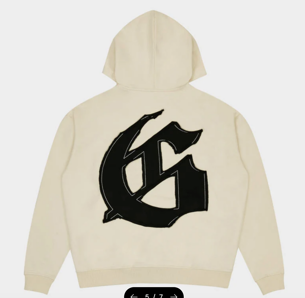 GODSPEED HOODIE RAW IMPORT BONE BLACK