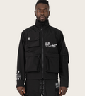 SMOKE RISE WW26S482-BLACK UTILITY WINBREAKER JACKET