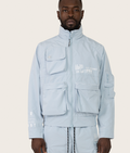 SMOKE RISE WW26S482-SKY BLUE UTILITY WINBREAKER JACKET