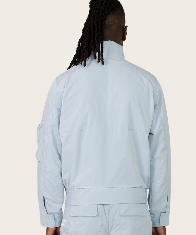SMOKE RISE WW26S482-SKY BLUE UTILITY WINBREAKER JACKET