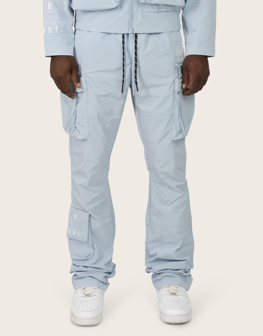 SMOKE RISE WP26S483-SKY BLUE UTILITY WINBREAKER PANT