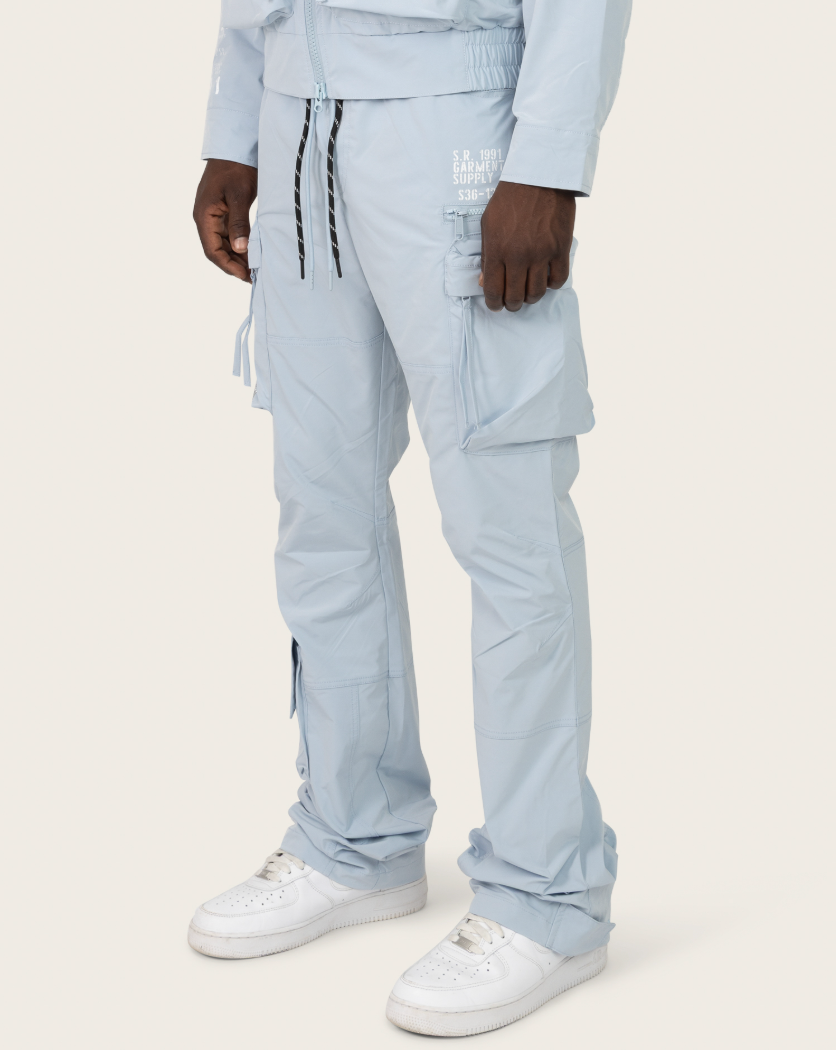 SMOKE RISE WP26S483-SKY BLUE UTILITY WINBREAKER PANT