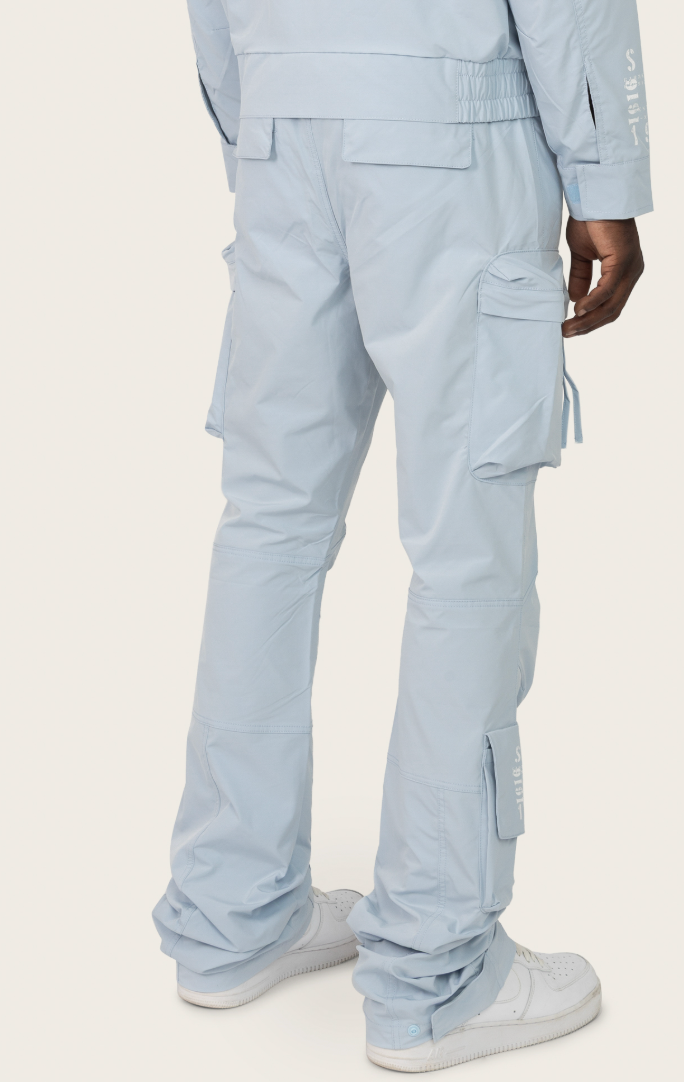 SMOKE RISE WP26S483-SKY BLUE UTILITY WINBREAKER PANT