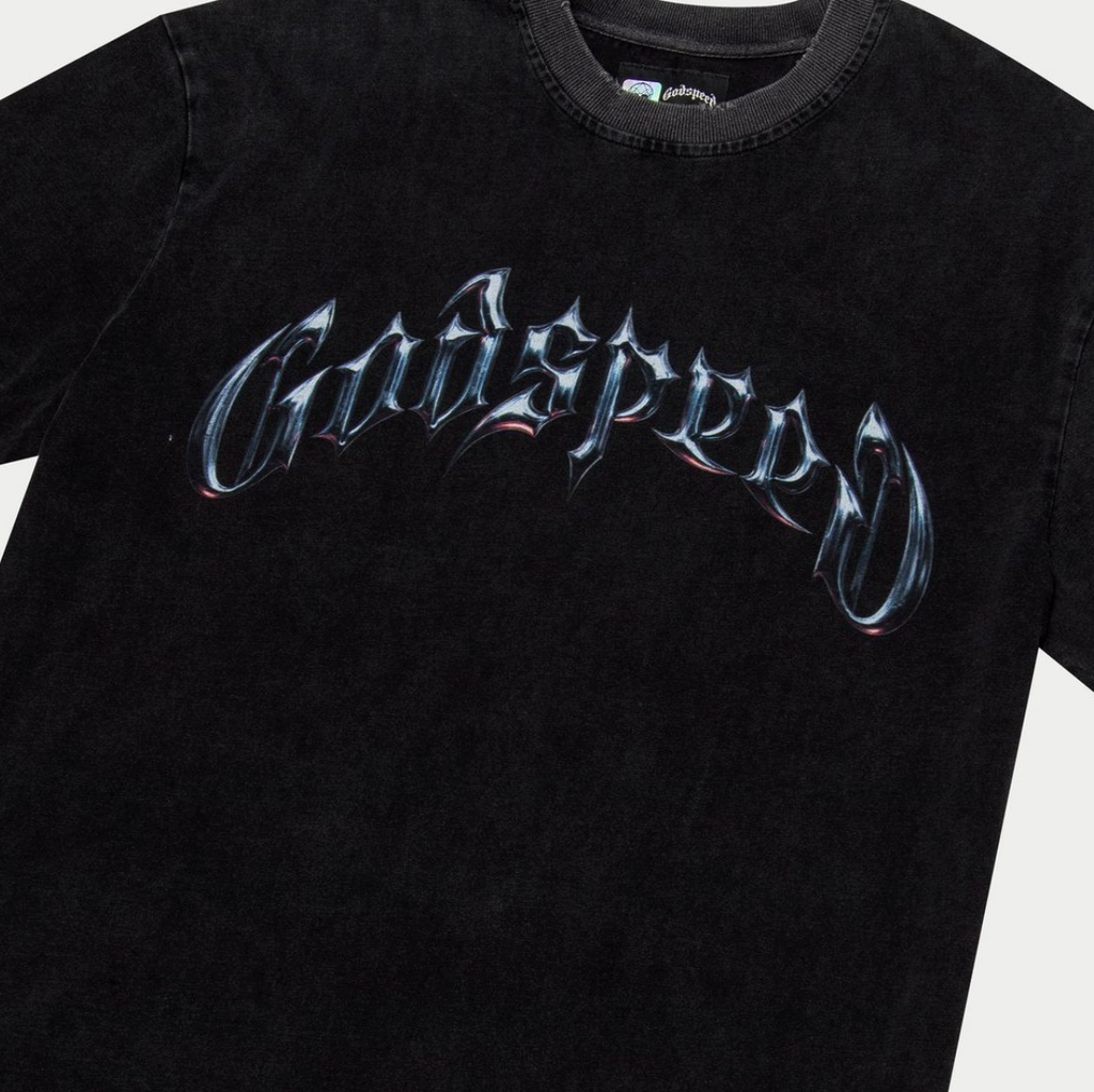 Godspeed Tee Black Wash Symmetrical Logo