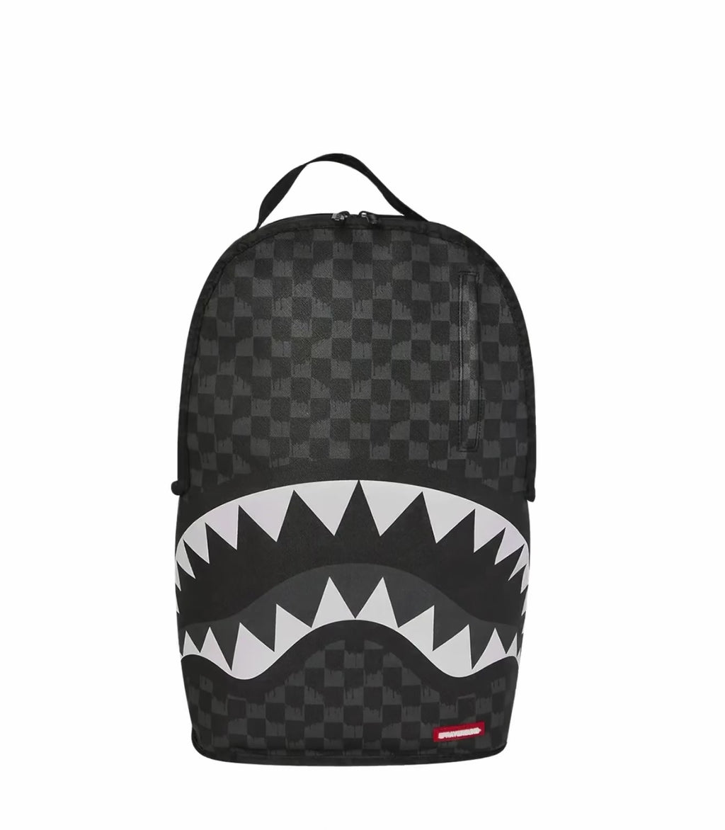 SGB REVERSE MODE - PURPLE VELOUR TO BLACK CHECK BACKPACK